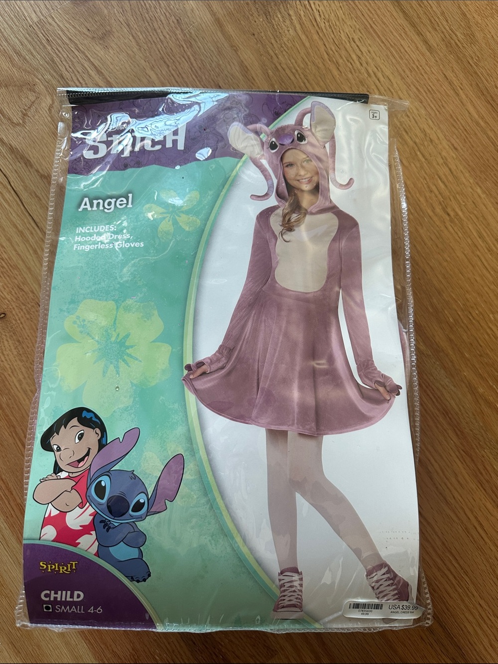Spirit Girls' Angel Hooded Costume Dress in Lavender and Cream